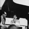 Faculty composer Samuel Adler with guest composer/performer Lucas Foss at NTSU (March 1962) 
