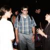 Composition students Brenton Reagan and Philip Ducote with guest composer Libby Larsen (October 1999). 