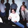 Guest composer Scott Wyatt in a master class with composition students (November 2001). 
